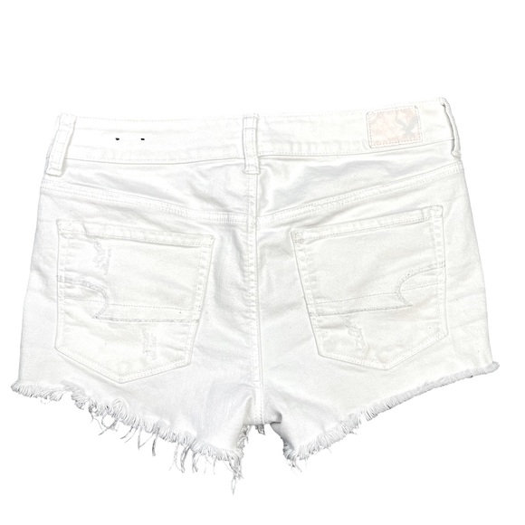 American Eagle Hi-Rise Shorty Shorts White - Picture 3 of 5
